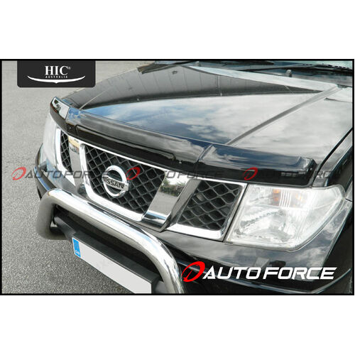 HIC BONNET PROTECTOR FOR NISSAN D40 NAVARA THAI 05-15 TINTED SMOKE BUG HOOD MNT