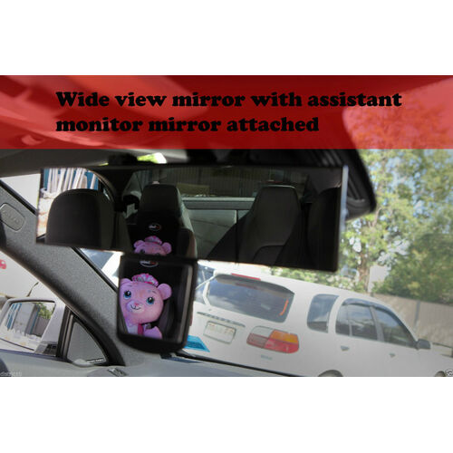 HIC Weather Shields - 280Mm Wide Interior Reverse Mirror For Nissan D40 D21 D22 Navara Ute