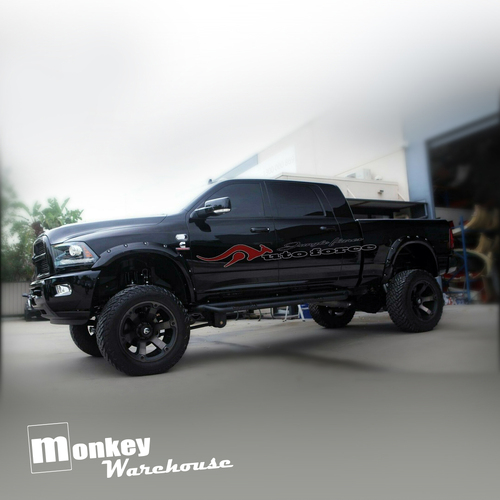 DODGE RAM 2009-2021 DS SERIES 3" WIDE JUNGLE FLARE FENDER GUARD FLARES FRONT AND REAR SET 
