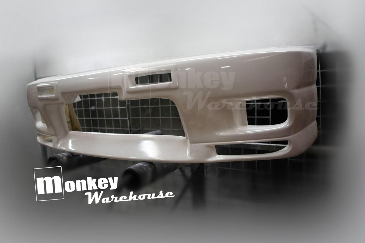 Nissan Skyline R33 front bumper style comparison - GTR-style