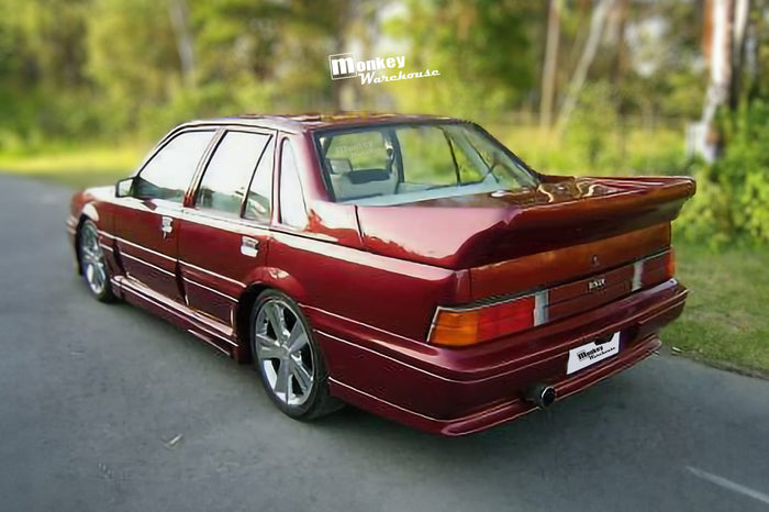 Holden Commodore VL with customer-installed Walkinshaw-Style Rear Spoiler & Side Skirts