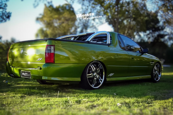 Holden Commodore VZ Ute with customer-installed SS Monkey Warehouse Body Kit