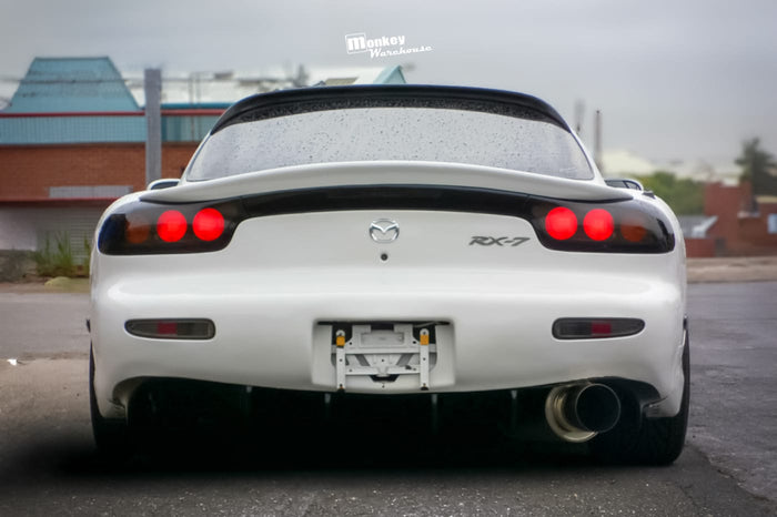 Mazda RX-7 FD3S with customer-installed Monkey Warehouse Rear Bumper Bar