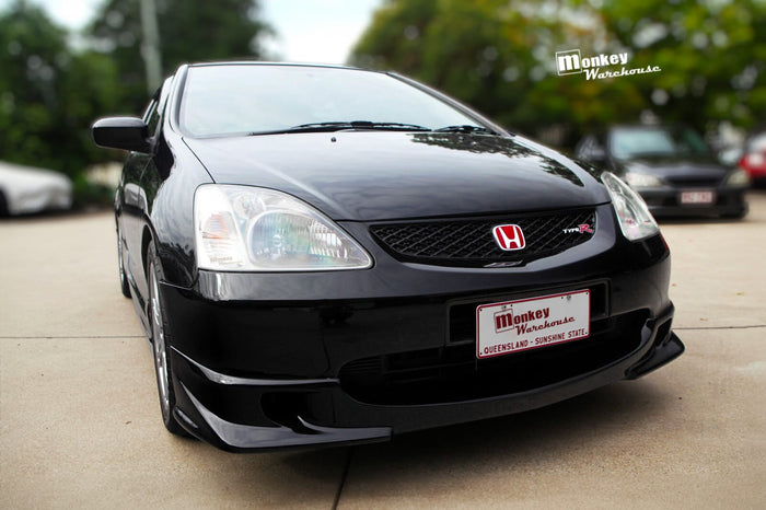 Honda Civic EP3 Type R with customer-installed Monkey Warehouse Mugen Style Front Lip
