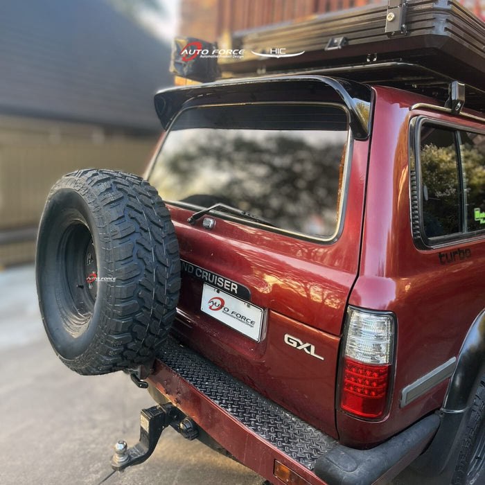 Toyota LandCruiser 80 Series with customer-installed HIC Rear Roof Spoiler