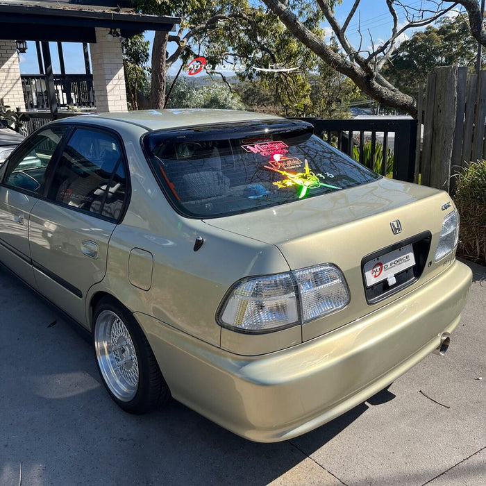 Honda Civic EK with customer-installed HIC Rear Roof Spoiler