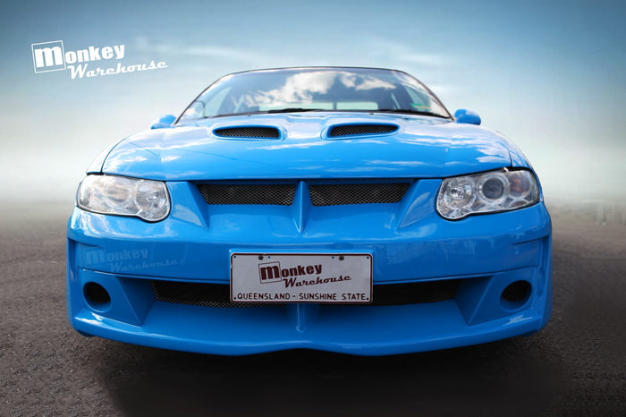 Holden Commodore VX-VY with customer-installed Monkey Warehouse Body Kit Front Bumper & Bonnet Scoops