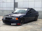 Installed View - BMW E36 Sedan (1991-1998): Premium Window Visors