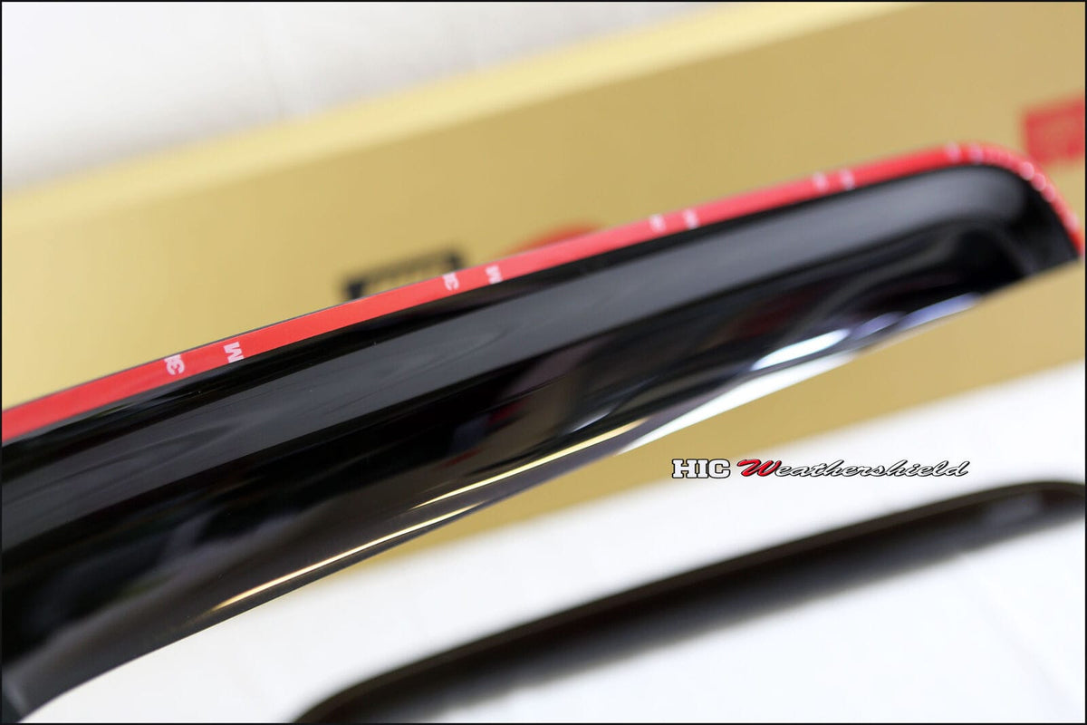 Installed View - Jeep Wrangler JK 2 Door (2007-2018): Premium Window Visors