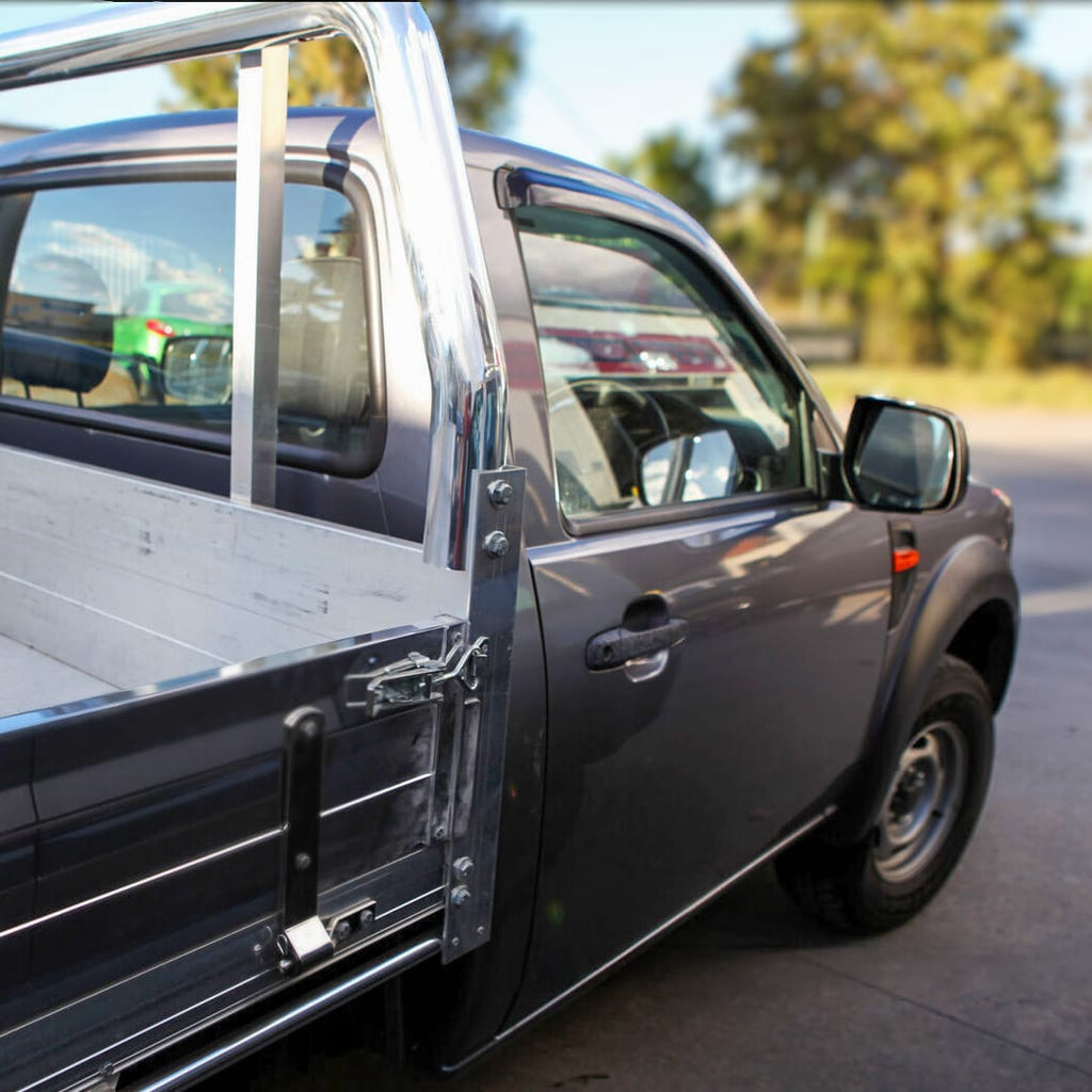 Installed View - Ford Ranger PJ PK Single Cab (2006-2009): Premium Window Visors
