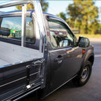Installed View - Ford Ranger PJ PK Single Cab (2006-2009): Premium Window Visors