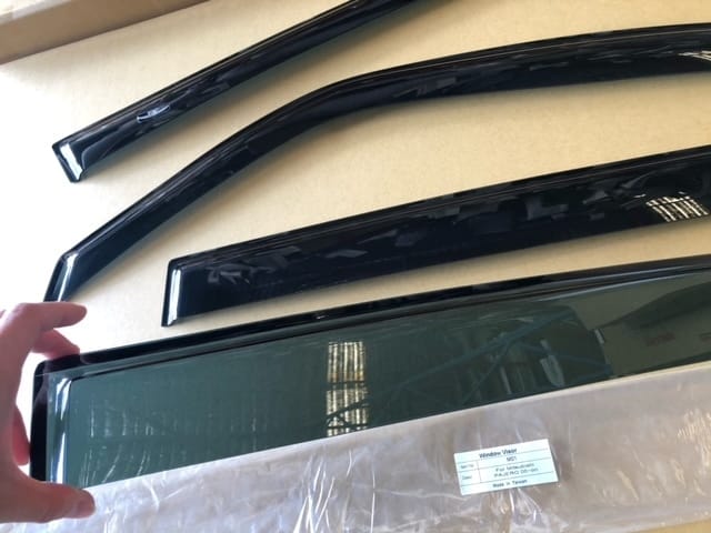 Installed View - Mitsubishi Pajero NM/NP (1999-2006): Premium Window Visors