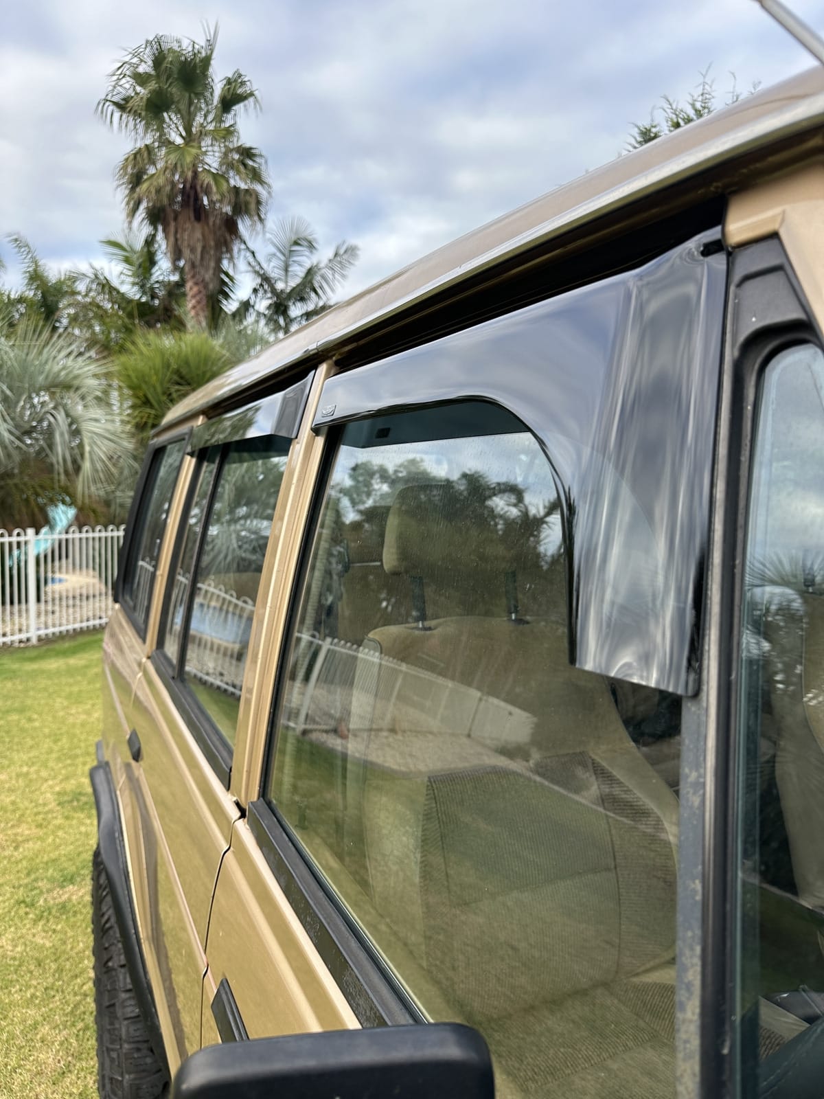 Installed View - Mitsubishi Pajero (1982-1991): Premium Window Visors