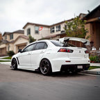 Installed View - Mitsubishi Evolution X (CZ4A): Premium Window Visors