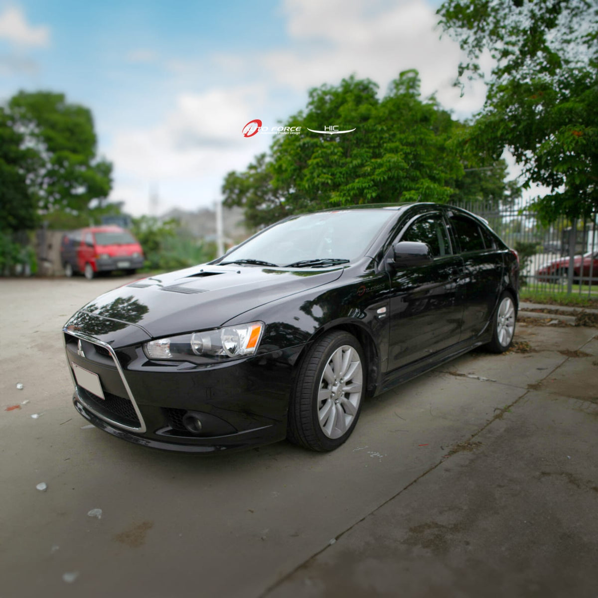 Installed View - Mitsubishi Lancer Sportback (2008-2017): Premium Window Visors