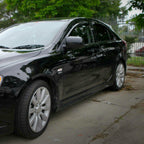 Installed View - Mitsubishi Lancer Sportback (2008-2017): Premium Window Visors