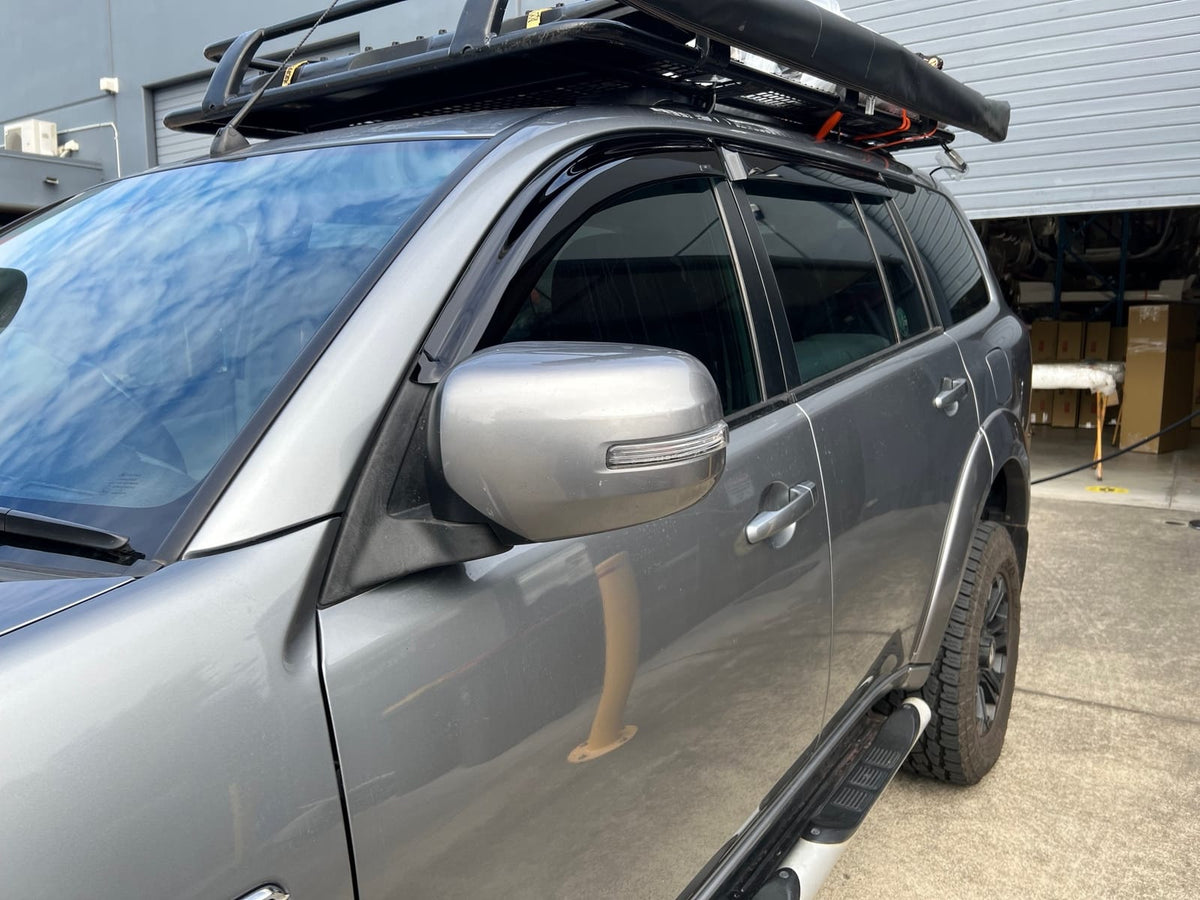 Installed View - Mitsubishi Challenger PB / PC (2009-2015): Premium Window Visors