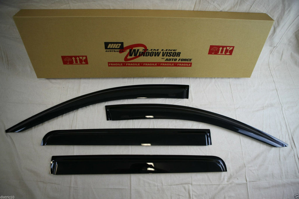 Installed View - Mitsubishi Triton MQ / MR Dual Cab (2015-2023): Premium Window Visors