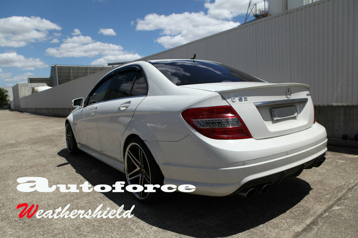 Installed View - Mercedes-Benz C-Class W204 Sedan: Premium Window Visors