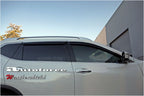 Installed View - Nissan X-Trail T32 (2014-2019): Premium Window Visors with Chrome Trim