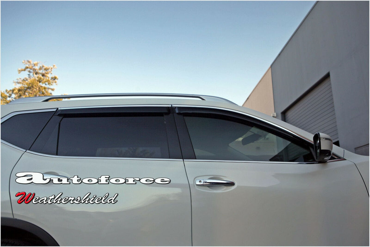 Installed View - Nissan X-Trail T32 (2014-2019): Premium Window Visors with Chrome Trim