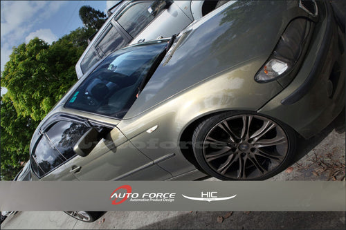 Installed View - BMW E46 Sedan (1998-2006): Premium Window Visors