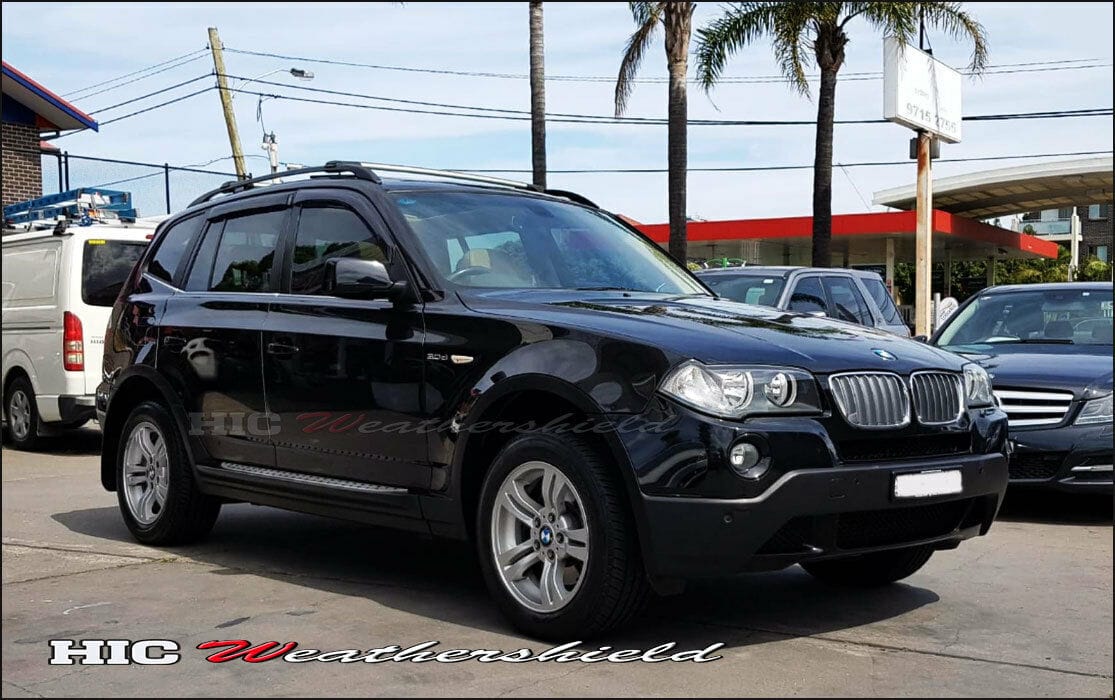 Installed View - BMW X3 E83 (2004-2010): Premium Window Visors