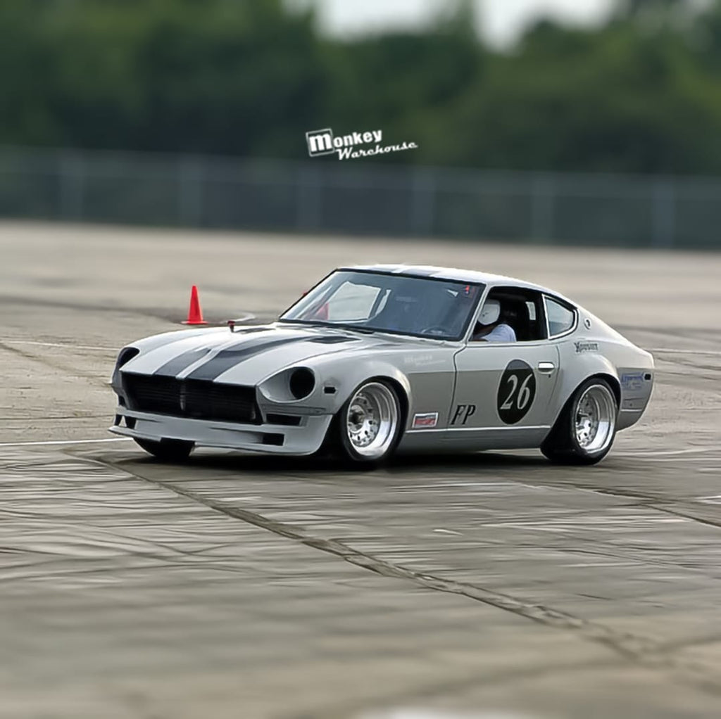Installed View - Datsun 240Z/260Z: 4-Piece Wheel Flare Set 4cm front 8cm rear