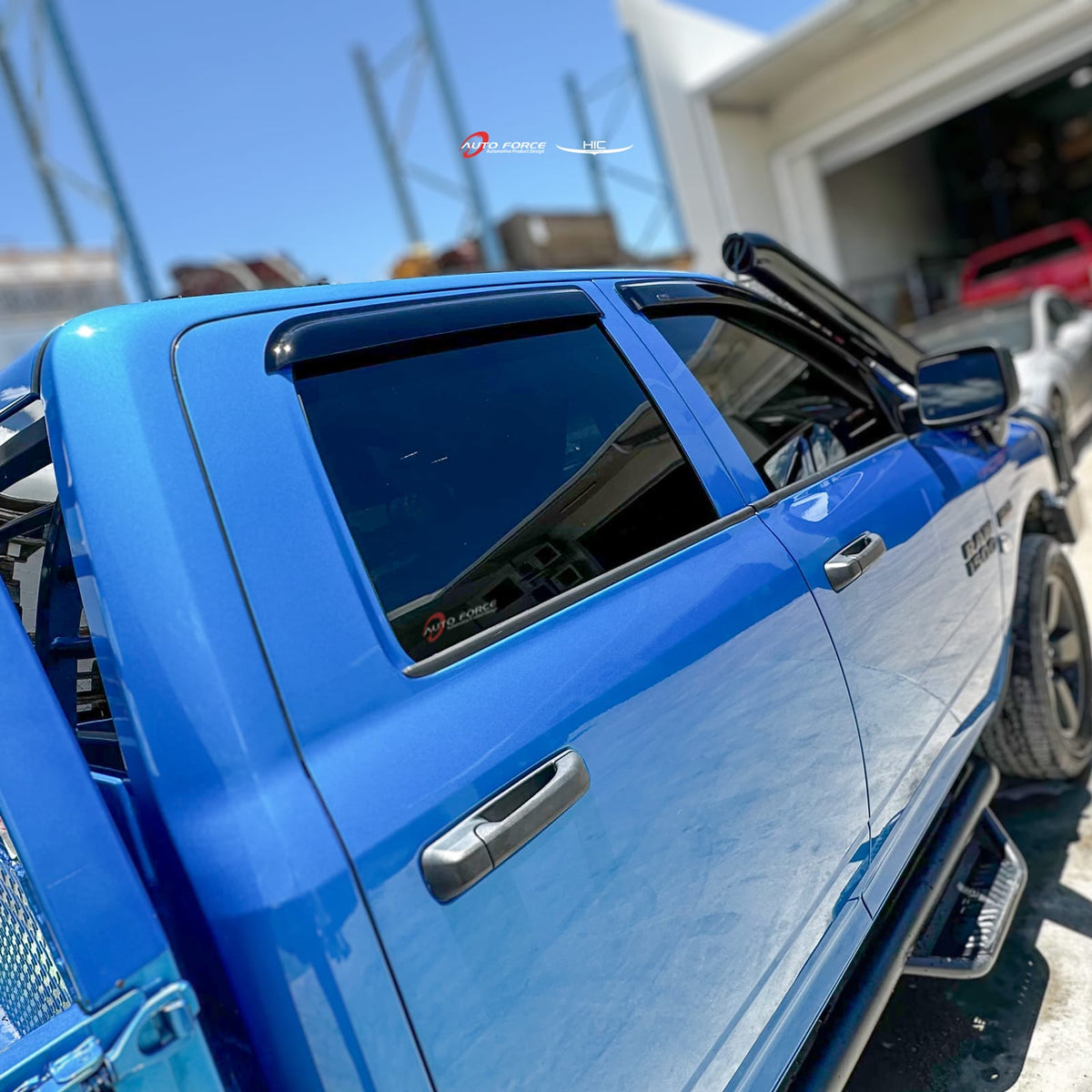 Installed View - Dodge Ram DS DJ Crew Cab (2009-2024): Premium Window Visors