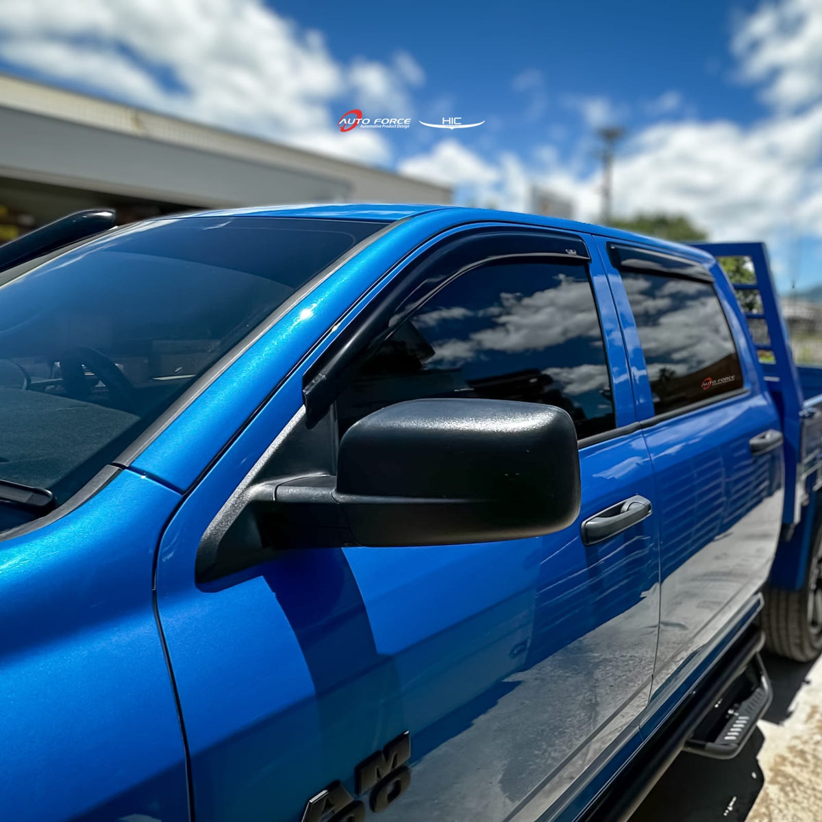 Installed View - Dodge Ram DS DJ Crew Cab (2009-2024): Premium Window Visors