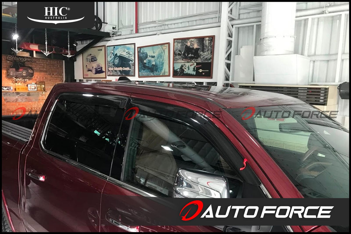 Installed View - Dodge Ram DS Quad Cab (2010-2020): Premium Window Visors