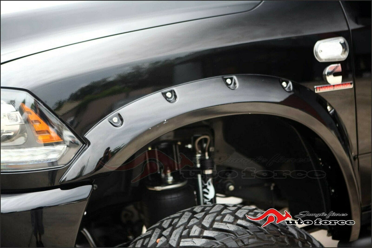 Installed View - Dodge Ram DS Series (2009-2024): 3" Front Jungle Flares