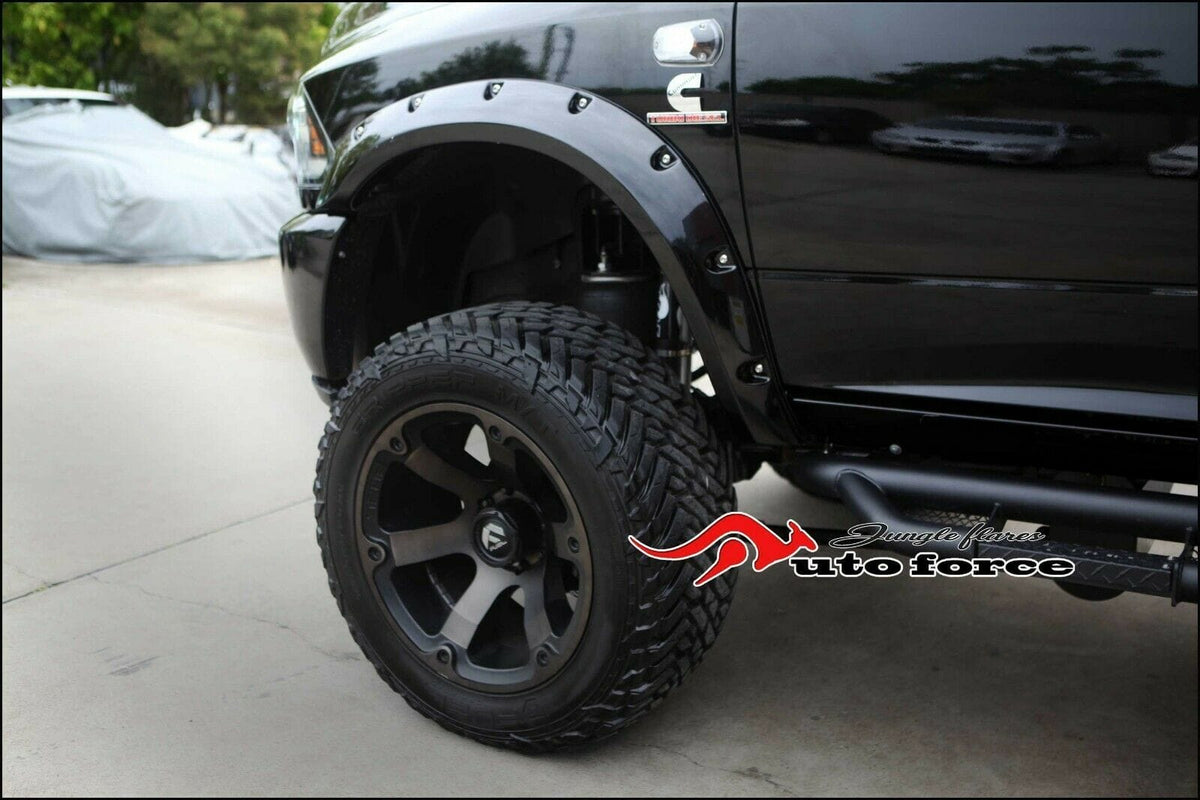 Installed View - Dodge Ram DS Series (2009-2024): 3" Front Jungle Flares
