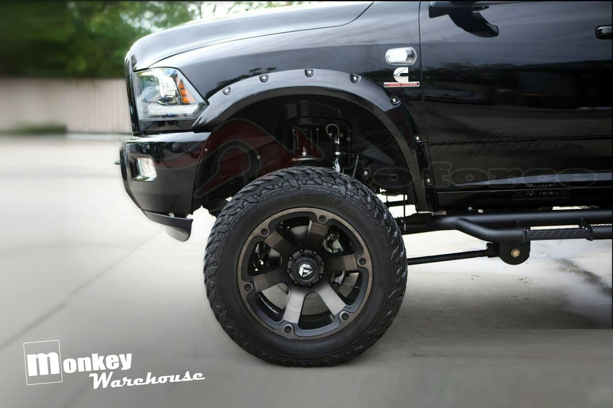 Installed View - Dodge Ram DS Series (2009-2024): 3" Full Set Jungle Flares