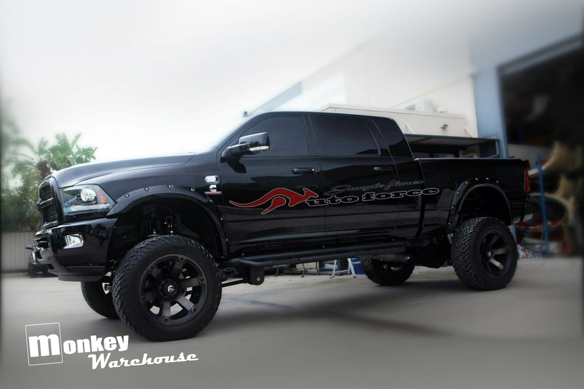 Installed View - Dodge Ram DS Series (2009-2024): 3" Full Set Jungle Flares