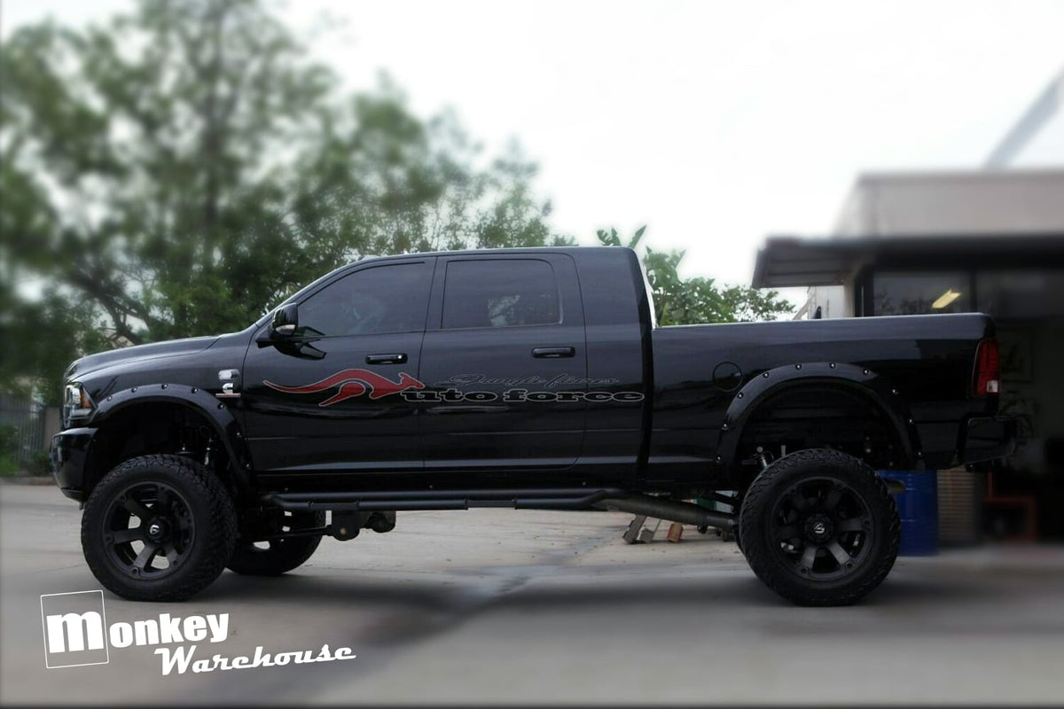 Installed View - Dodge Ram DS Series (2009-2024): 3" Full Set Jungle Flares