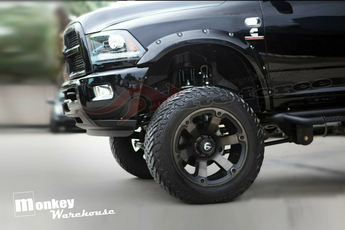 Installed View - Dodge Ram DS Series (2009-2024): 3" Full Set Jungle Flares