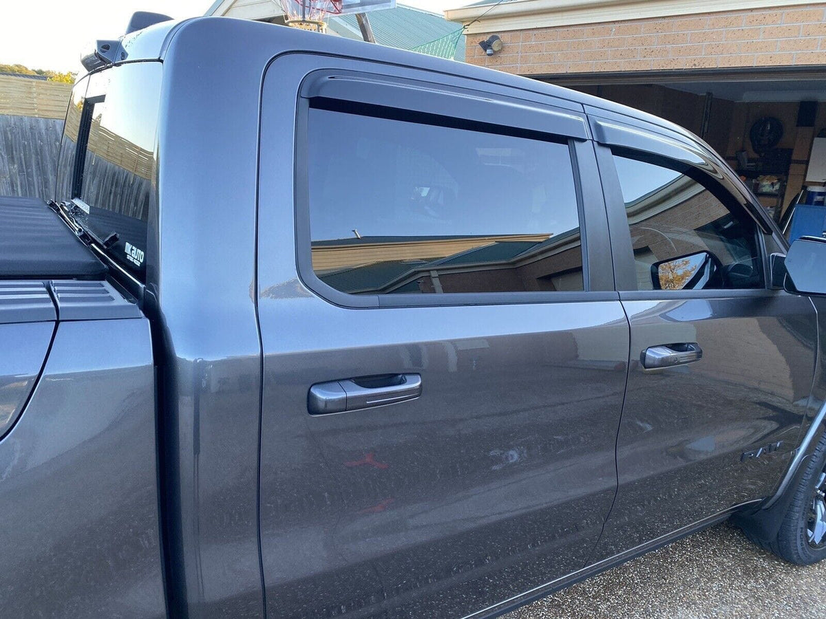 Installed View - Dodge Ram DT Crew Cab (2019-2026): Premium Window Visors