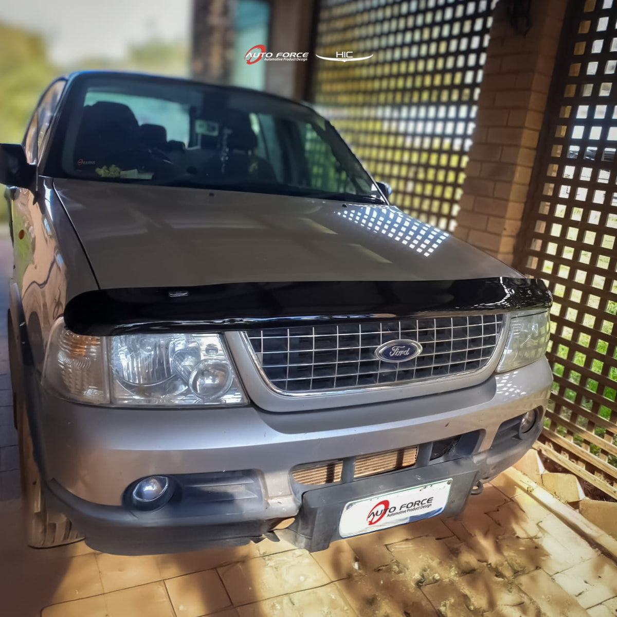 Installed View - Ford Explorer (2002-2006): Bonnet Protector Guard