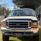 Installed View - Ford F250 F350 F450 F550 Super Duty (1999-2007): Bonnet Protector Guard