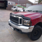 Installed View - Ford F250 F350 F450 F550 Super Duty (1999-2007): Bonnet Protector Guard