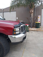 Installed View - Ford F250 F350 F450 F550 Super Duty (1999-2007): Bonnet Protector Guard