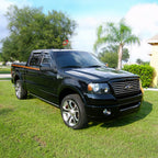 Installed View - Ford F250 F550 Crew Cab (1999-2016): Premium Window Visors
