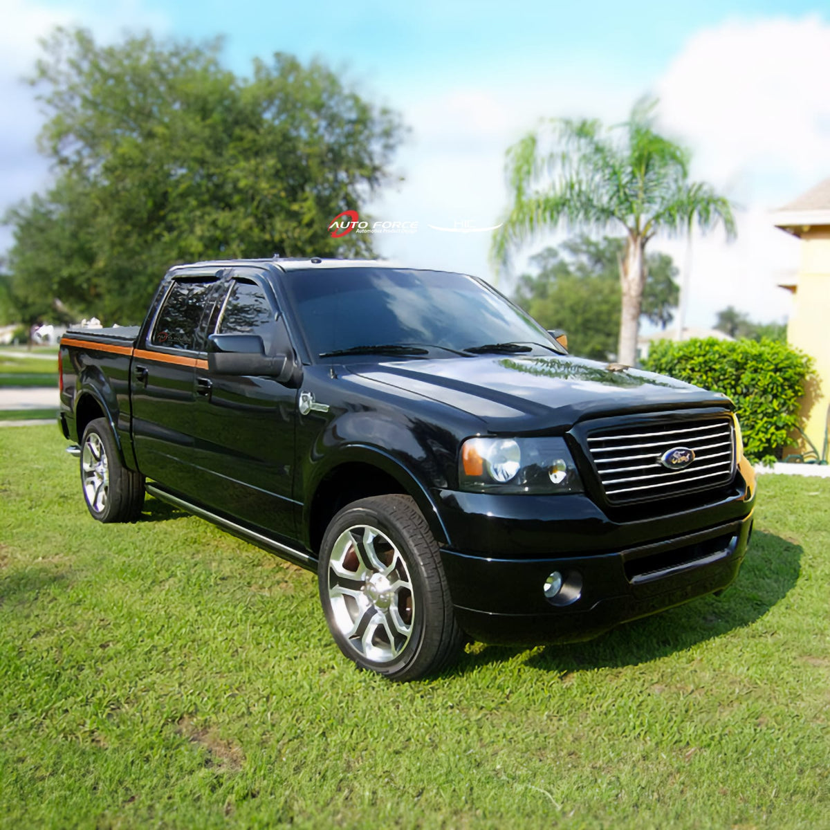 Installed View - Ford F250 F550 Crew Cab (1999-2016): Premium Window Visors