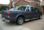Installed View - Ford F250 F550 Extra Cab (1999-2016): Premium Window Visors