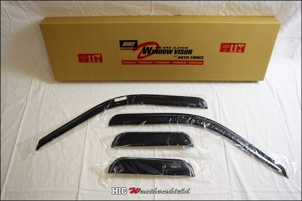 Installed View - Ford F250 F550 Extra Cab (1999-2016): Premium Window Visors