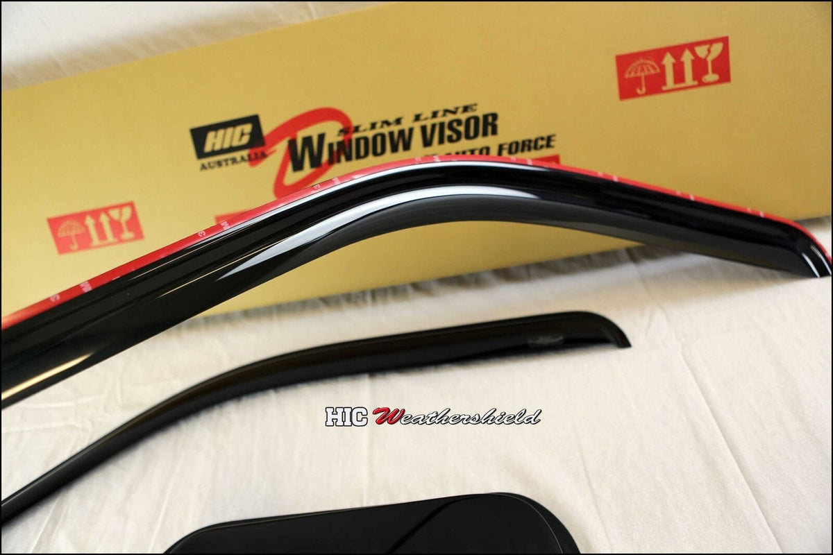 Installed View - Ford F250 F550 Extra Cab (1999-2016): Premium Window Visors