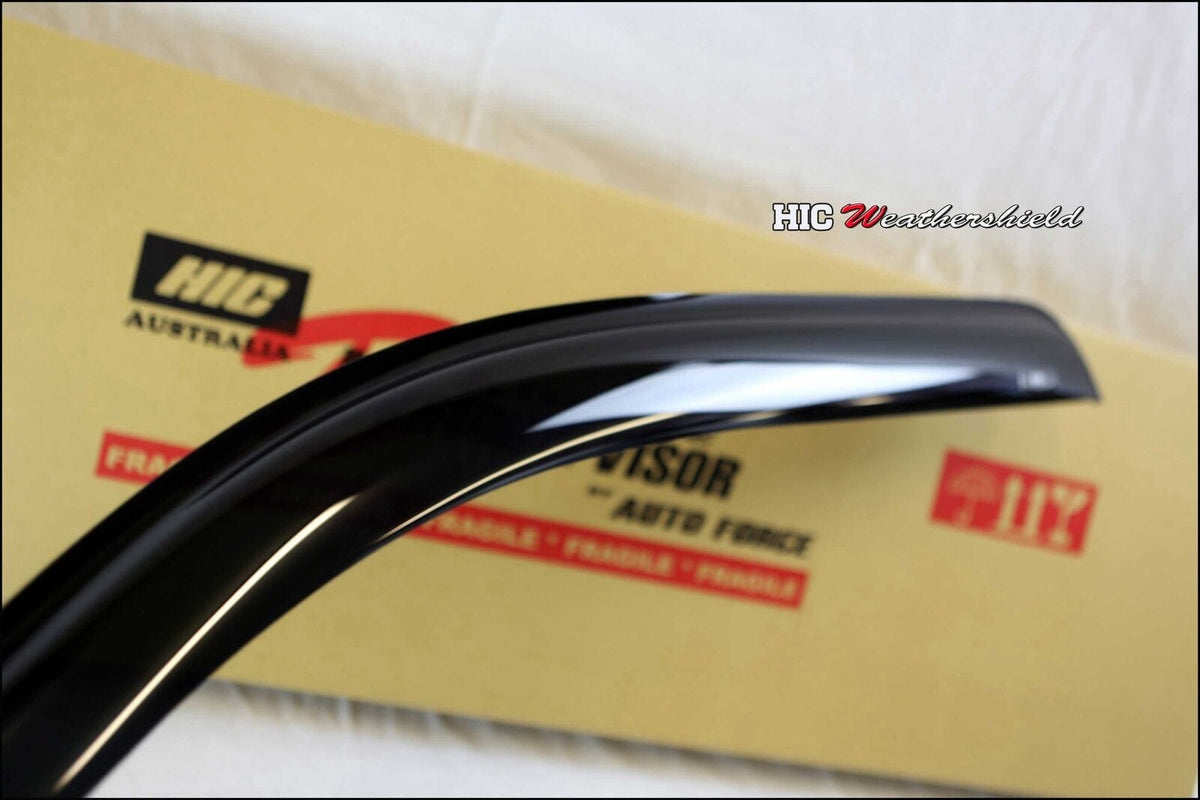 Installed View - Ford F250 F550 Extra Cab (1999-2016): Premium Window Visors