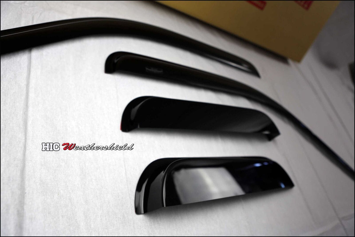Installed View - Ford F250 F550 Extra Cab (1999-2016): Premium Window Visors
