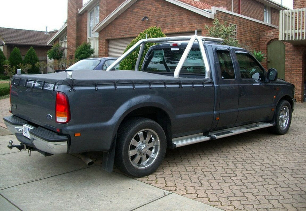 Installed View - Ford F250 F550 Extra Cab (1999-2016): Premium Window Visors